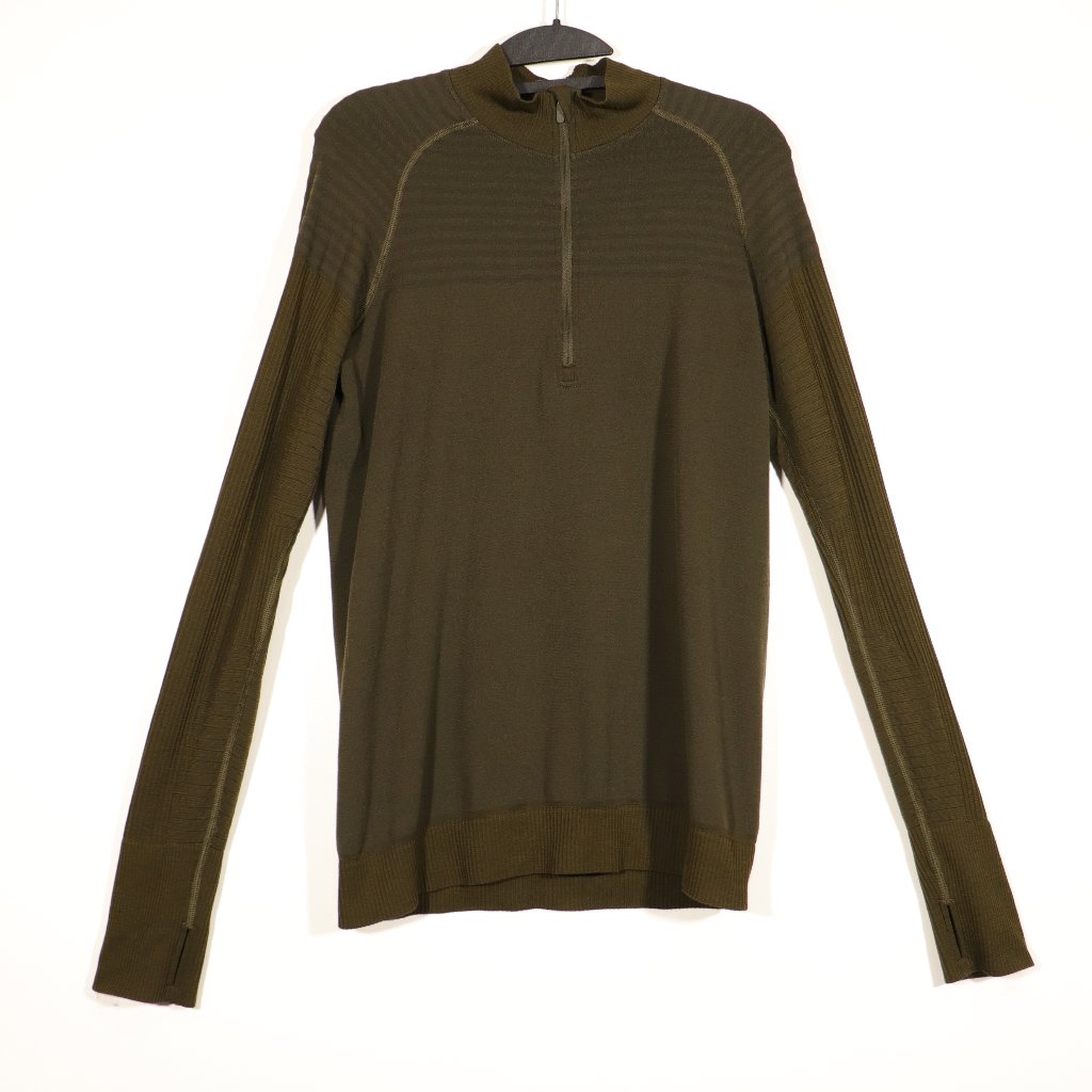 Euc Lululemon Dark Green Brown Pullover Size 10